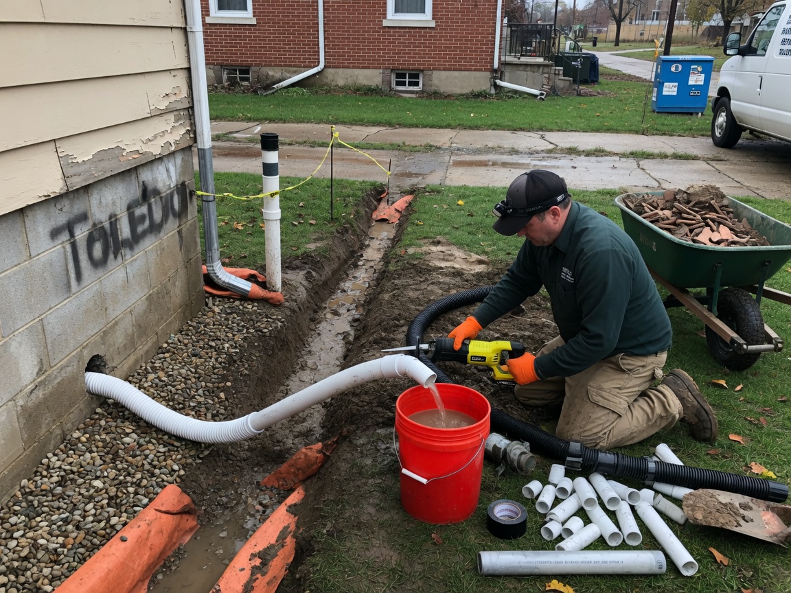 Sump Pump Discharge and Drainage Repair in Toledo
